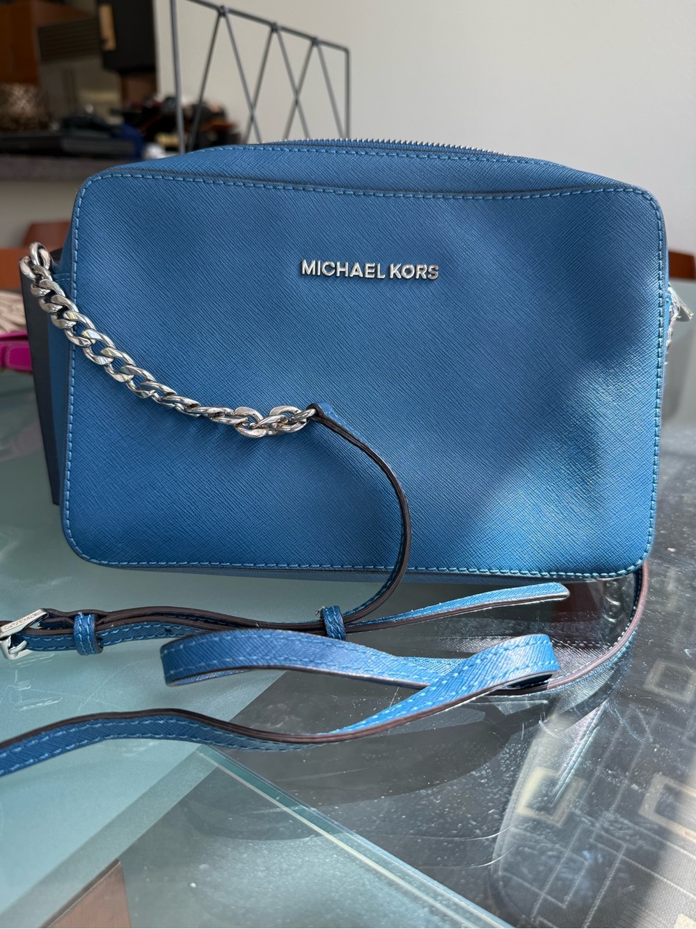 Michael Kors Teal-Blue Crossbody Bag